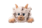 Plyšová hračka pro psy s 5 pískátky a šustivým papírem – Growl Cuddlerz Nibblers koza - Obrázek 2