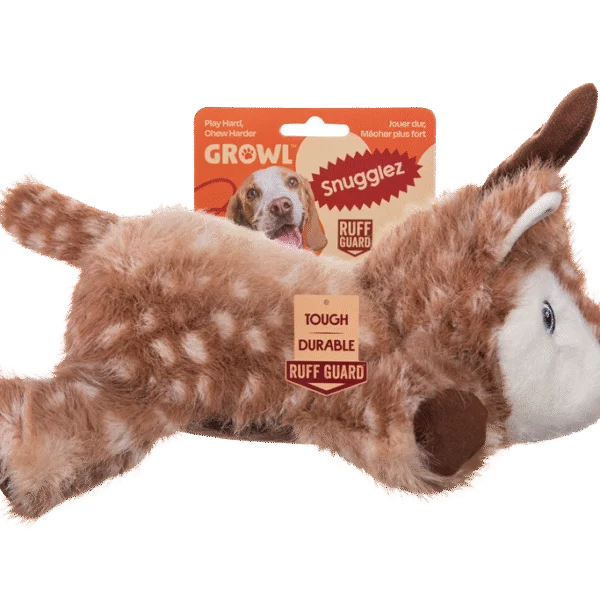 Plyšová hračka pro psy s pevnými švy – Growl Snugglez Daisy jelen