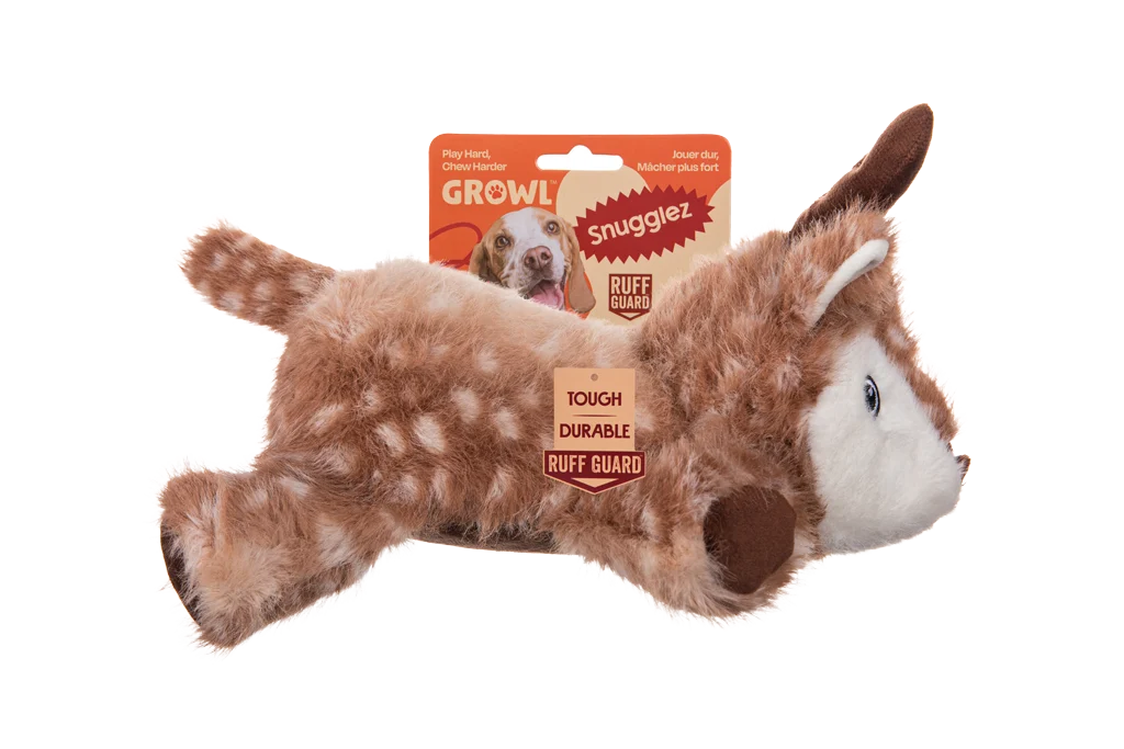 Plyšová hračka pro psy s pevnými švy – Growl Snugglez Daisy jelen - Obrázek 1
