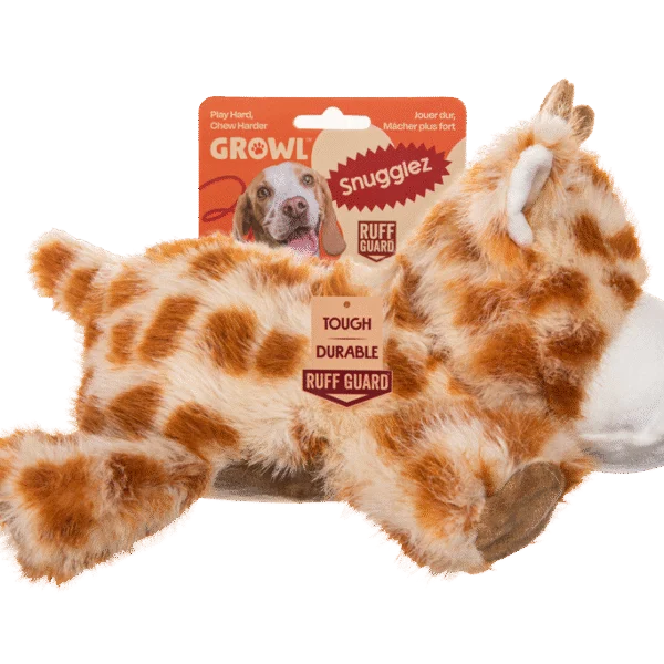 Plyšák pro psy s pevnými švy – Growl Snugglez Glen žirafa