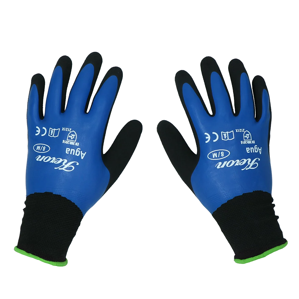 Nylonové pracovní rukavice s latexovou pěnou, odolné proti vodě, velikost XL (10) – Keron Fine-knit Agua - Obrázek 1