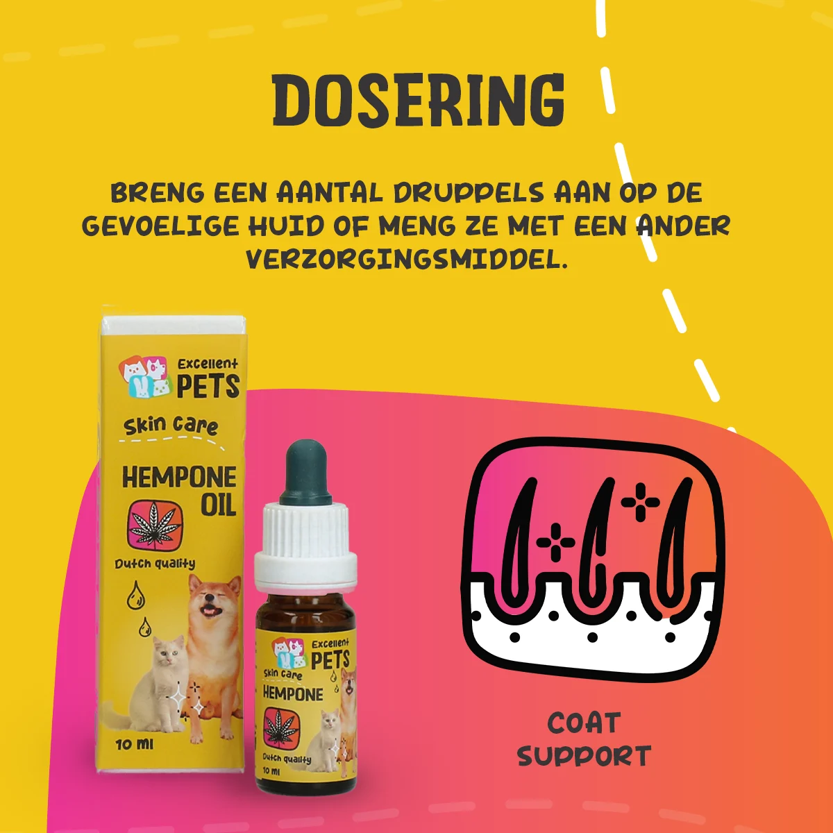 Olej k péči o pokožku psů s konopným olejem, 10 ml – Excellent Pets HempOne Oil - Obrázek 5