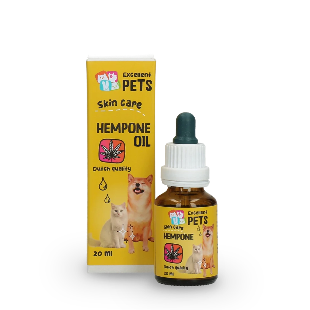 HEMP0021.png Olej na péči o kůži psů s konopným olejem, 20 ml – Excellent Pets HempOne Oil - Obrázek 1