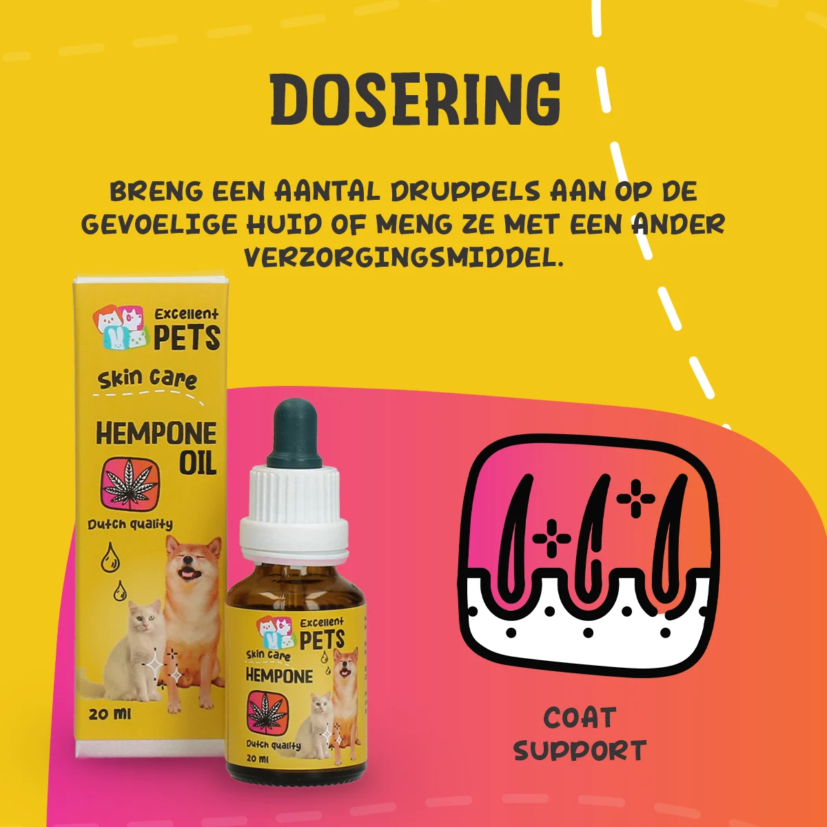 Olej na péči o kůži psů s konopným olejem, 20 ml – Excellent Pets HempOne Oil - Obrázek 5
