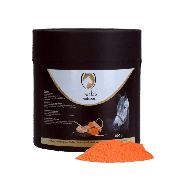 Kurkuma s černým pepřem pro koně, 500 g – Excellent Horse Herbs Kurkuma