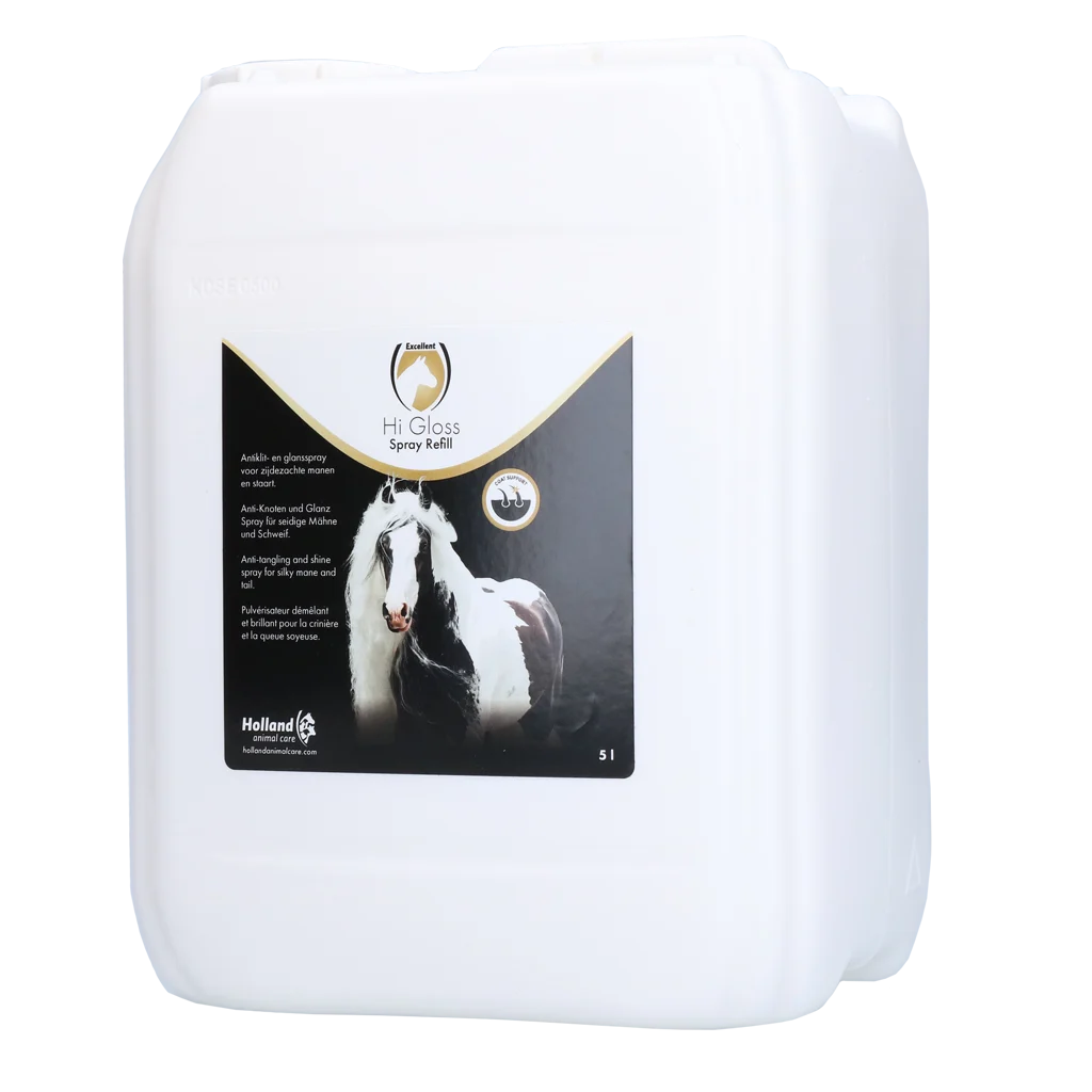 Sprej na hřívu a ocas, proti zacuchání, 5 l – Excellent Horse Hi Gloss Spray Refill - Obrázek 1