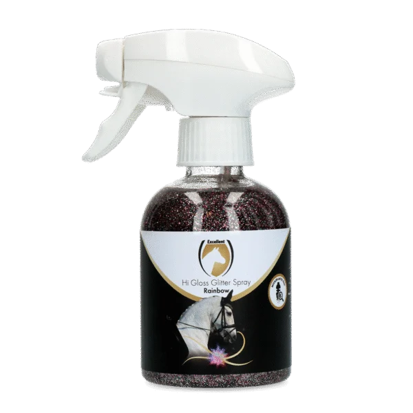 Třpytivý sprej na srst, hřívu a ocas, 250 ml – Excellent Horse Hi Gloss Glitter Spray Rainbow