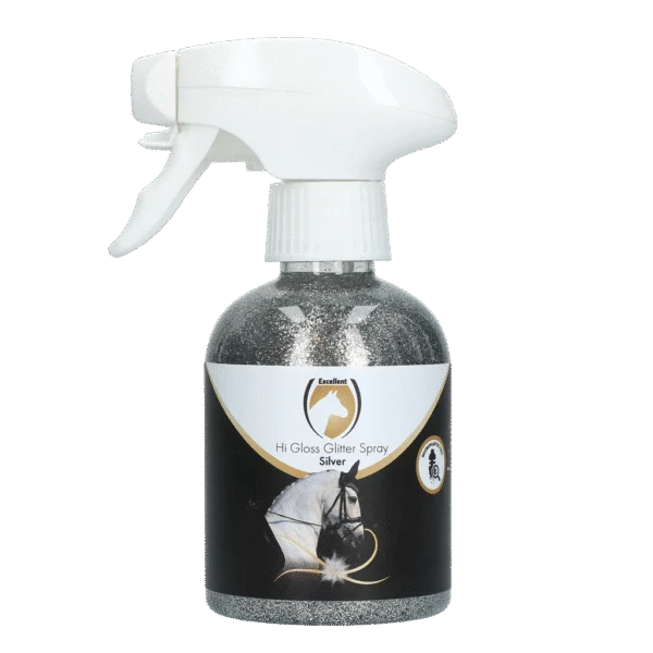 Třpytivý sprej na srst, hřívu a ocas, 250 ml – Excellent Horse Hi Gloss Glitter Spray Silver