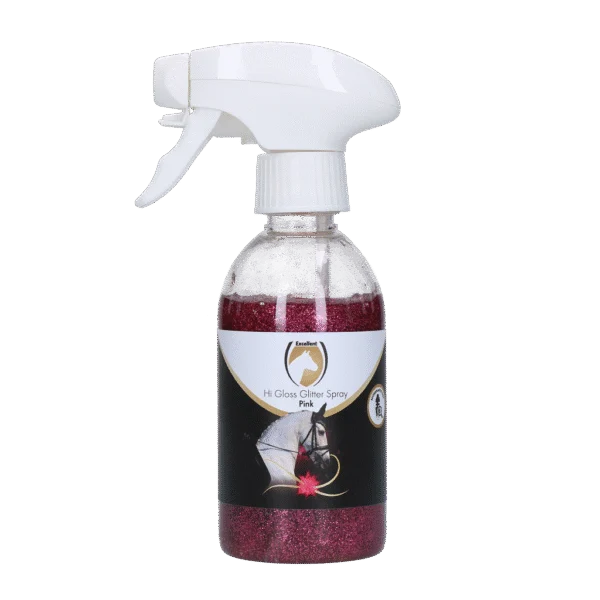 Třpytivý sprej na srst, hřívu a ocas, 250 ml – Excellent Horse Hi Gloss Glitter Spray Pink