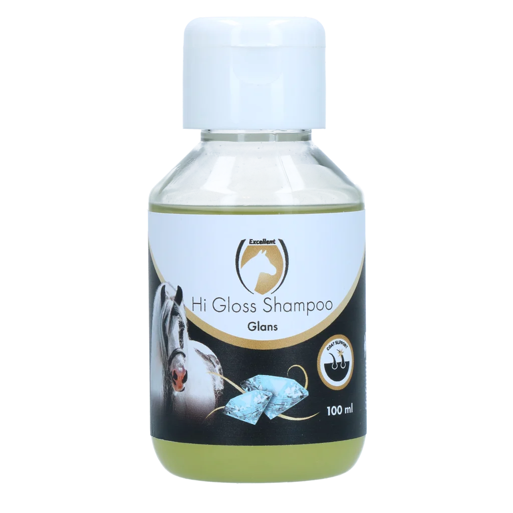 Šampon pro lesklou srst koní, 100 ml – Excellent Horse Hi Gloss Shampoo Original - Obrázek 1