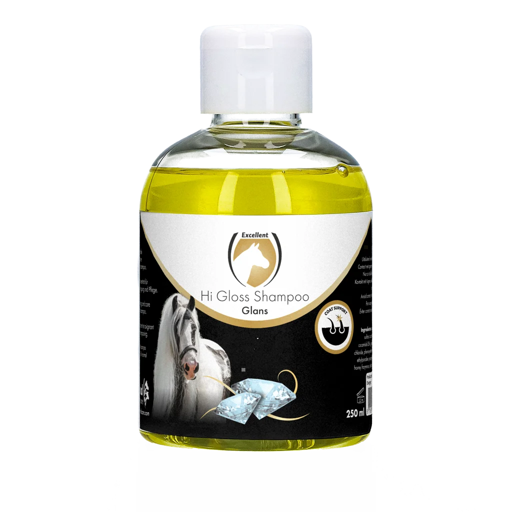 Šampon pro koně pro lesklou srst, 250 ml – Excellent Horse Hi Gloss Shampoo Original - Obrázek 1