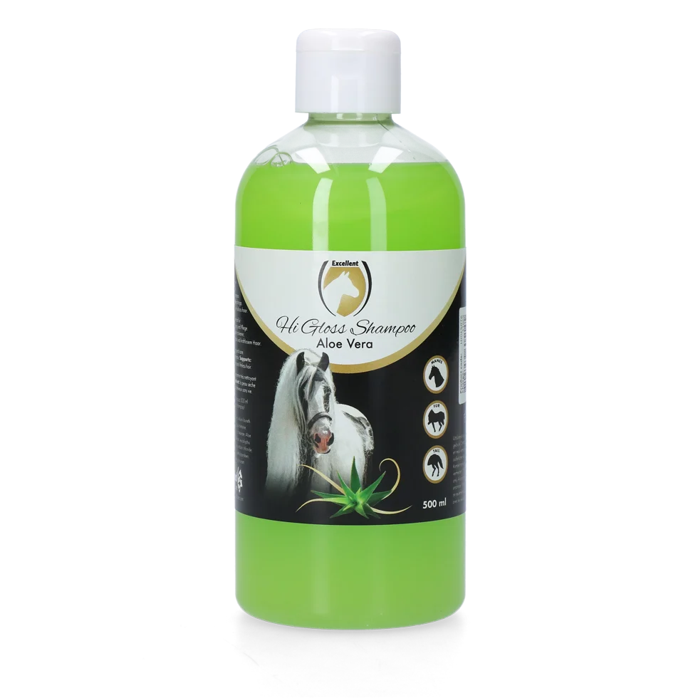 Šampon pro koně pro lesklou srst, Aloe Vera, 500 ml – Excellent Horse Hi Gloss Shampoo - Obrázek 1