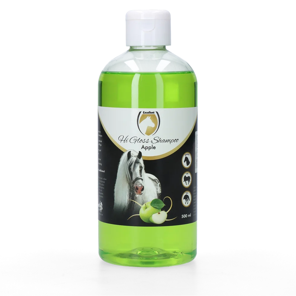 HIGL5090.png Koňský šampon pro lesklou srst, Apple, 500 ml – Excellent Horse Hi Gloss Shampoo - Obrázek 1