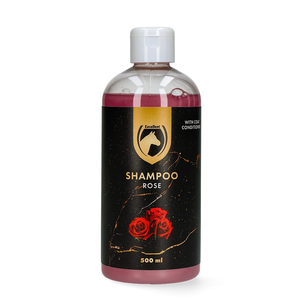 Šampon pro lesklou srst koní, 500 ml – Excellent Horse Hi Gloss Shampoo Rose - Obrázek 1