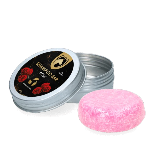 Tuhý šampon pro koně s kondicionérem, růže, 60 g – Excellent Horse Hi Gloss Shampoo Bar