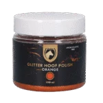 Oranžový třpytivý lak na kopyta, 150 ml – Excellent Horse Hi Gloss Glitter Hoof Polish