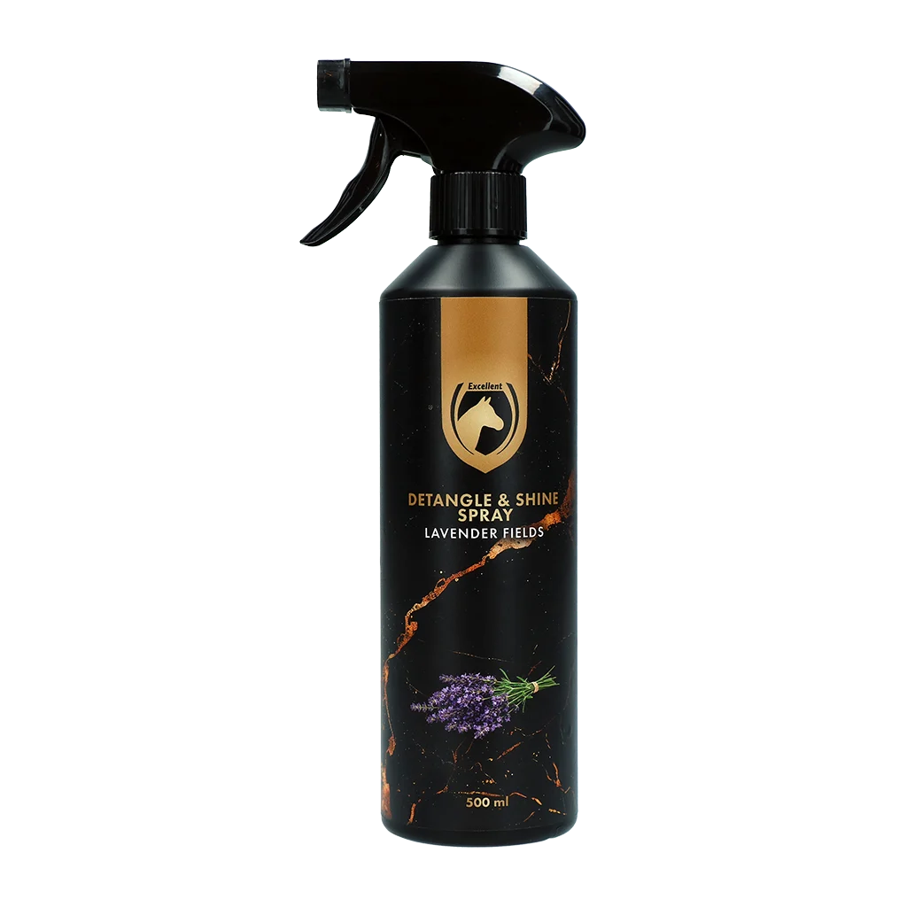 Sprej proti zacuchání hřívy a ocasu, 500 ml – Excellent Horse Detangle & Shine Spray Lavender Fields - Obrázek 1