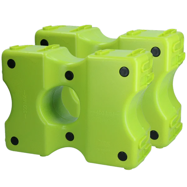 Plastové kavaletové bloky, zelené, 2 kusy, 40 x 30 x 15 cm – Vplast Cavaletti