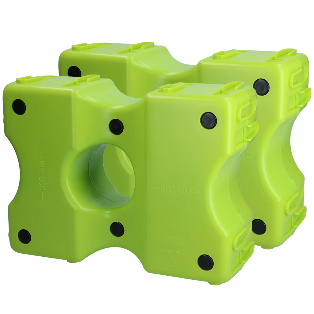 Plastové kavaletové bloky, zelené, 2 kusy, 40 x 30 x 15 cm – Vplast Cavaletti - Obrázek 1