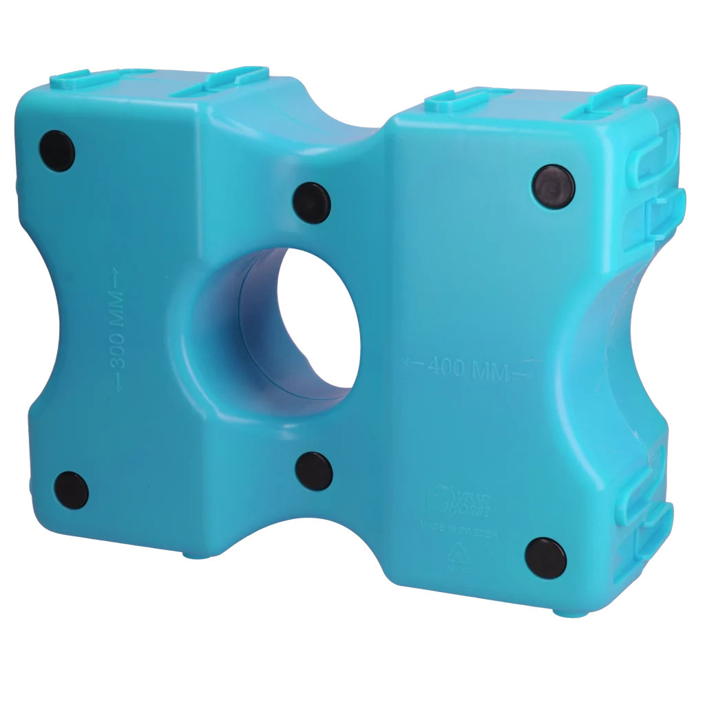 Modré plastové kavalety, 2 kusy, 40 x 30 x 15 cm – Vplast Cavaletti - Obrázek 2