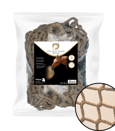 Síť na seno Slowfeeder pro koně, 2,5 kg, velikost oka 45 mm – Hay Slow Feeder