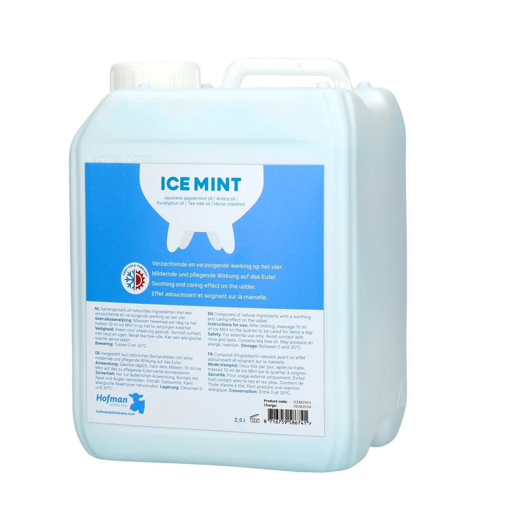 ICEM2925.png Gel na vemena s mátovým olejem, 2,5 l a dávkovací pumpička – Vet Animal Care Ice Mint - Obrázek 1