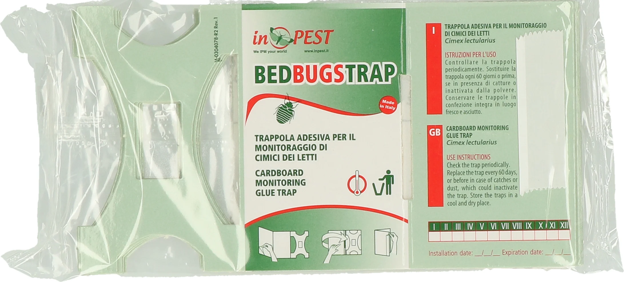 Monitorovací past na štěnice s lepicí vrstvou, 16 x 8,5 cm, 10 kusů – Hofman Pest Control - Obrázek 2