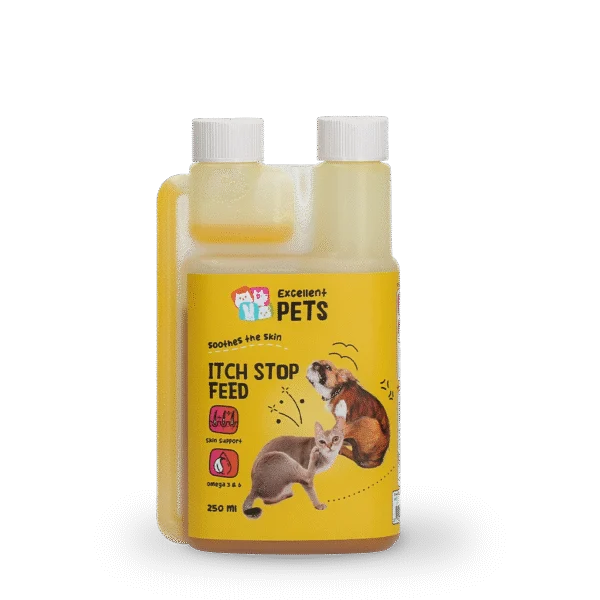 Krmný olej pro psy a kočky s heřmánkem, 250 ml – Excellent Pets Itch Stop Feed