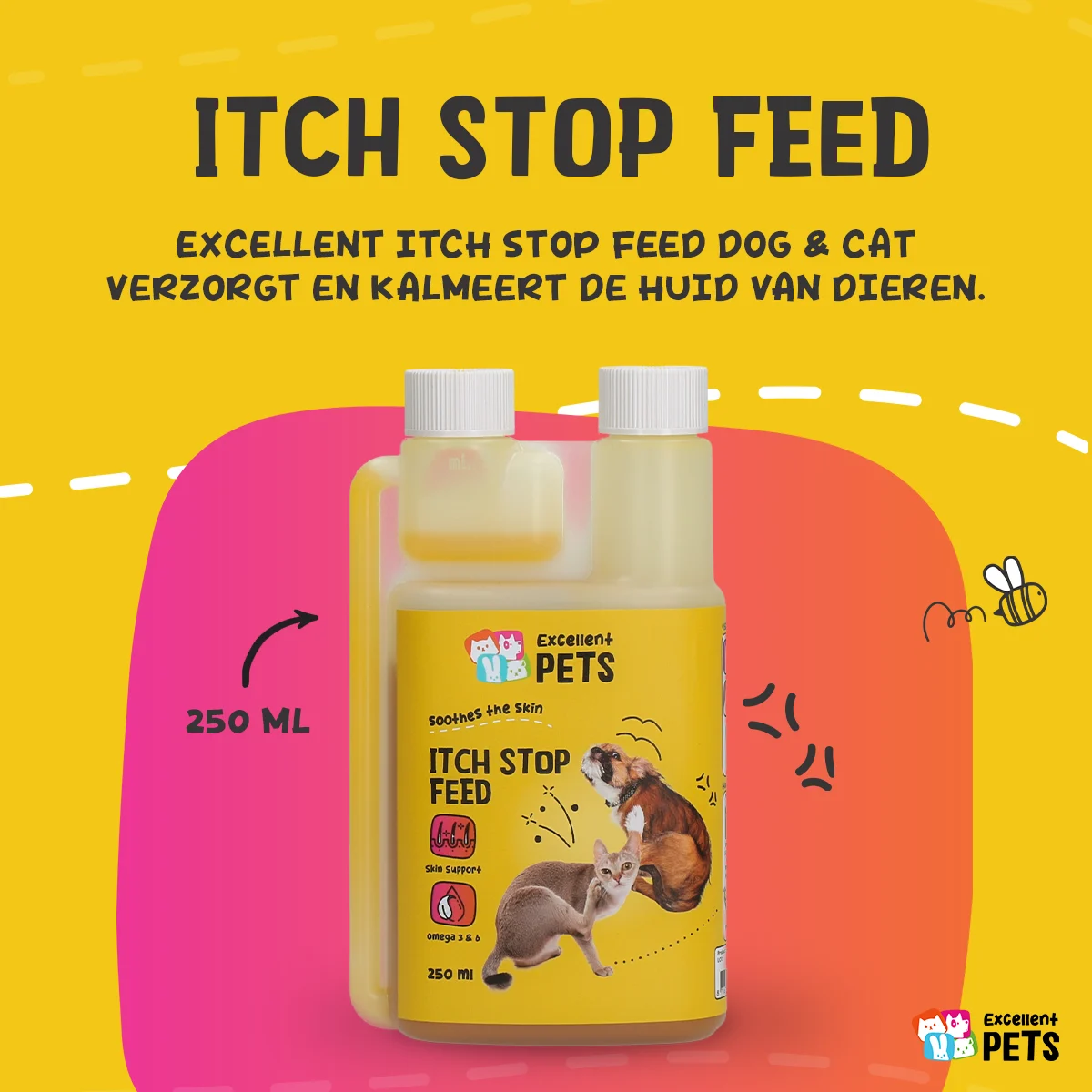Krmný olej pro psy a kočky s heřmánkem, 250 ml – Excellent Pets Itch Stop Feed - Obrázek 2