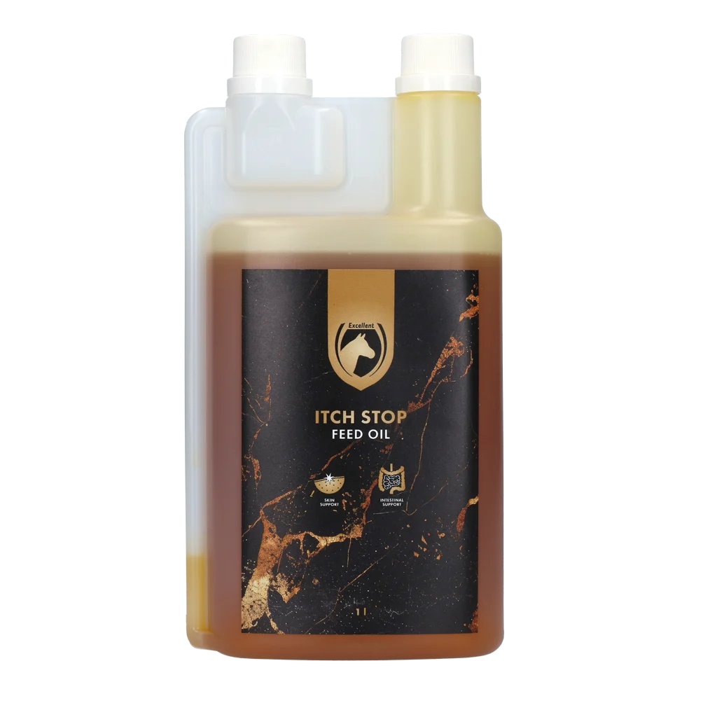 Krmný olej pro koně s omega 3 a omega 6, 1 l – Excellent Horse Itch Stop Feed Oil - Obrázek 1
