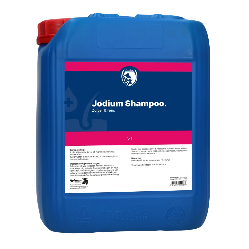 Jódový šampon na srst a pokožku, 5 l – Excellent Jodium Shampoo - Obrázek 1
