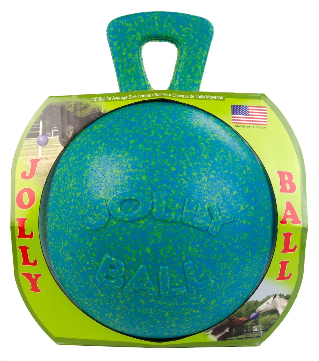 Míč na hraní pro koně, oceánově zelený s vůní jablka, 25 cm – Jolly Pets Jolly Ball - Obrázek 2