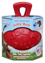 Červený samonafukovací míč pro koně, 20 cm – Jolly Pets Jolly Ball Dual