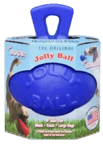 Modrý samonafukovací hrací míč pro koně, 20 cm – Jolly Pets Jolly Ball Dual