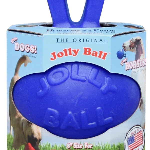 Modrý samonafukovací hrací míč pro koně, 20 cm – Jolly Pets Jolly Ball Dual
