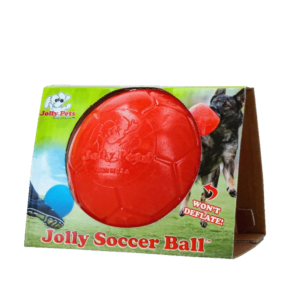 Aportovací míček pro psy, oranžový, 15 cm – Jolly Pets Jolly Soccer Ball