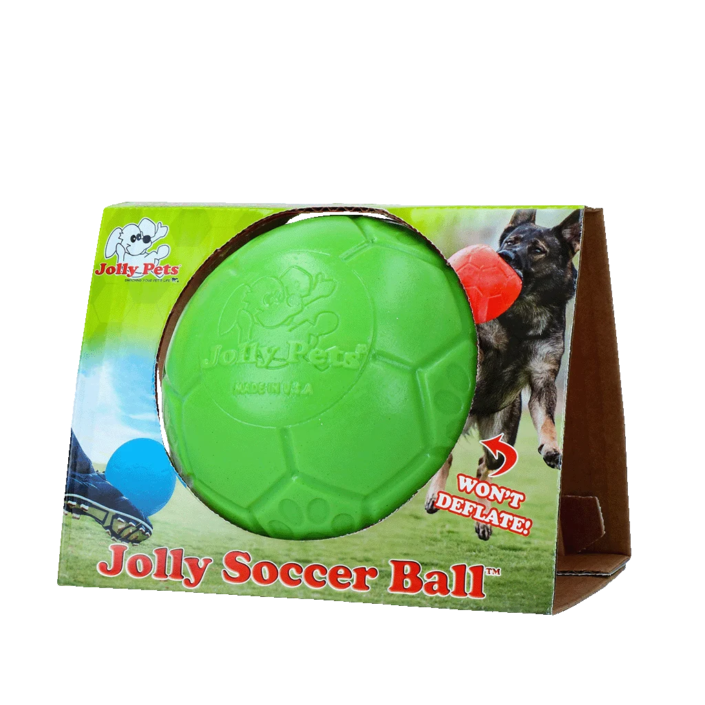 Aportovací míč pro psy, zelený, 15 cm – Jolly Pets Jolly Soccer Ball - Obrázek 1
