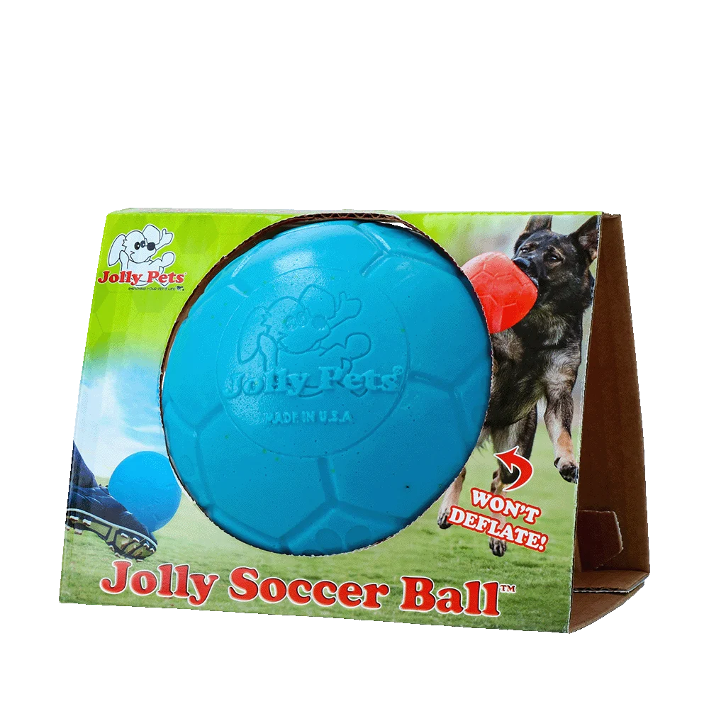 Psí aportovací míč, světle modrý, 15 cm – Jolly Pets Jolly Soccer Ball - Obrázek 1