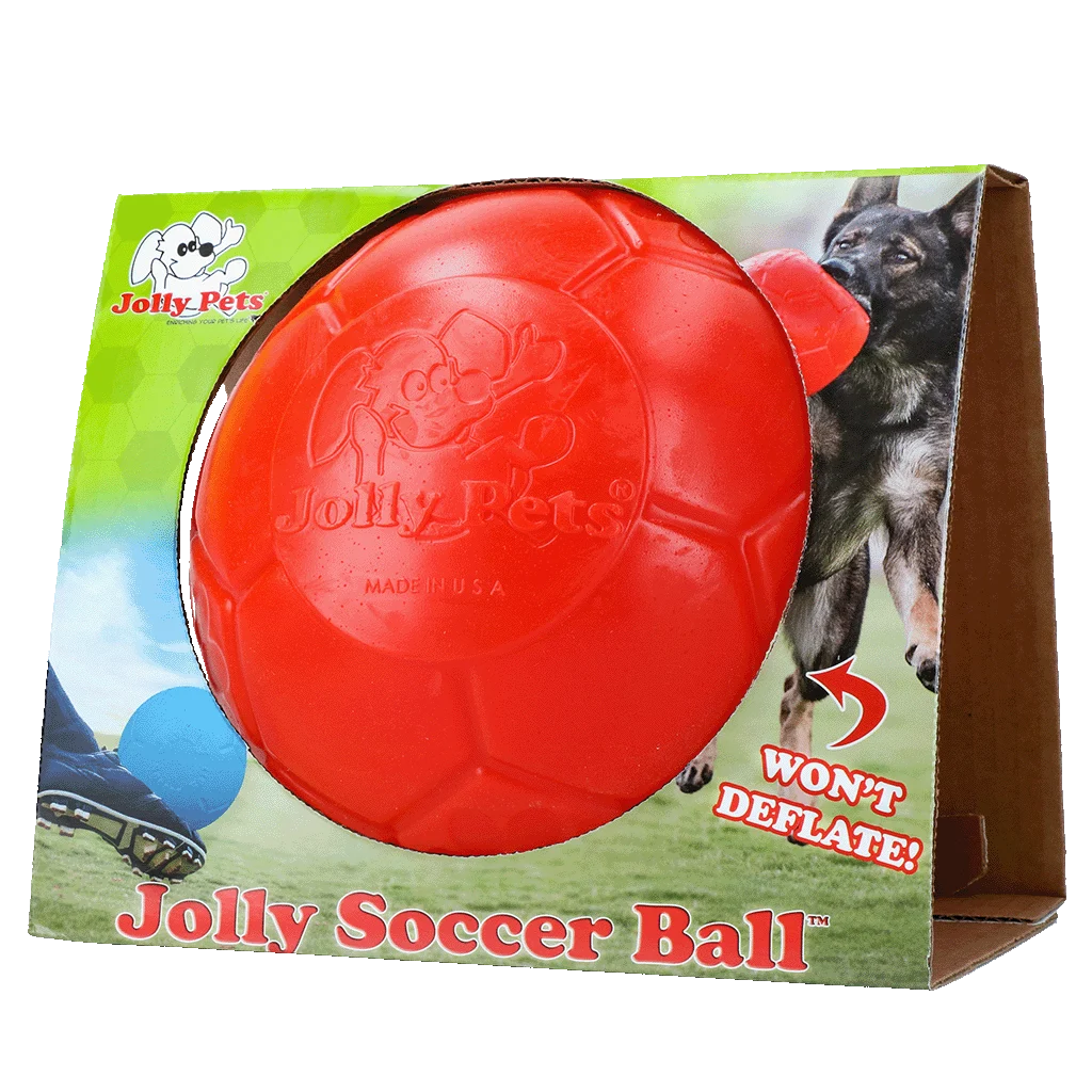 Aportovací míč pro psy, oranžový, 20 cm – Jolly Pets Jolly Soccer Ball - Obrázek 1