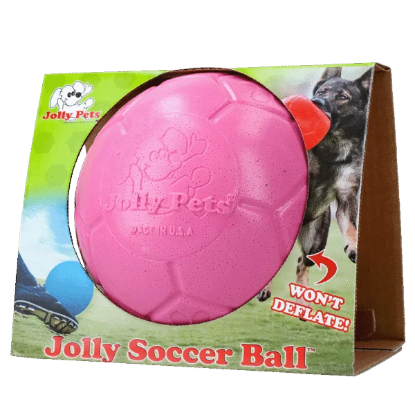 Aportovací míč pro psy, růžový, 20 cm – Jolly Pets Jolly Soccer Ball