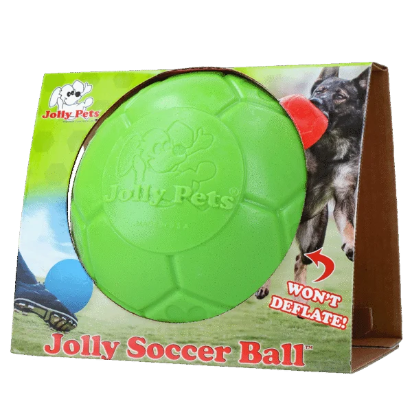 Plovoucí míč pro psy, zelený, 20 cm – Jolly Pets Soccer Ball