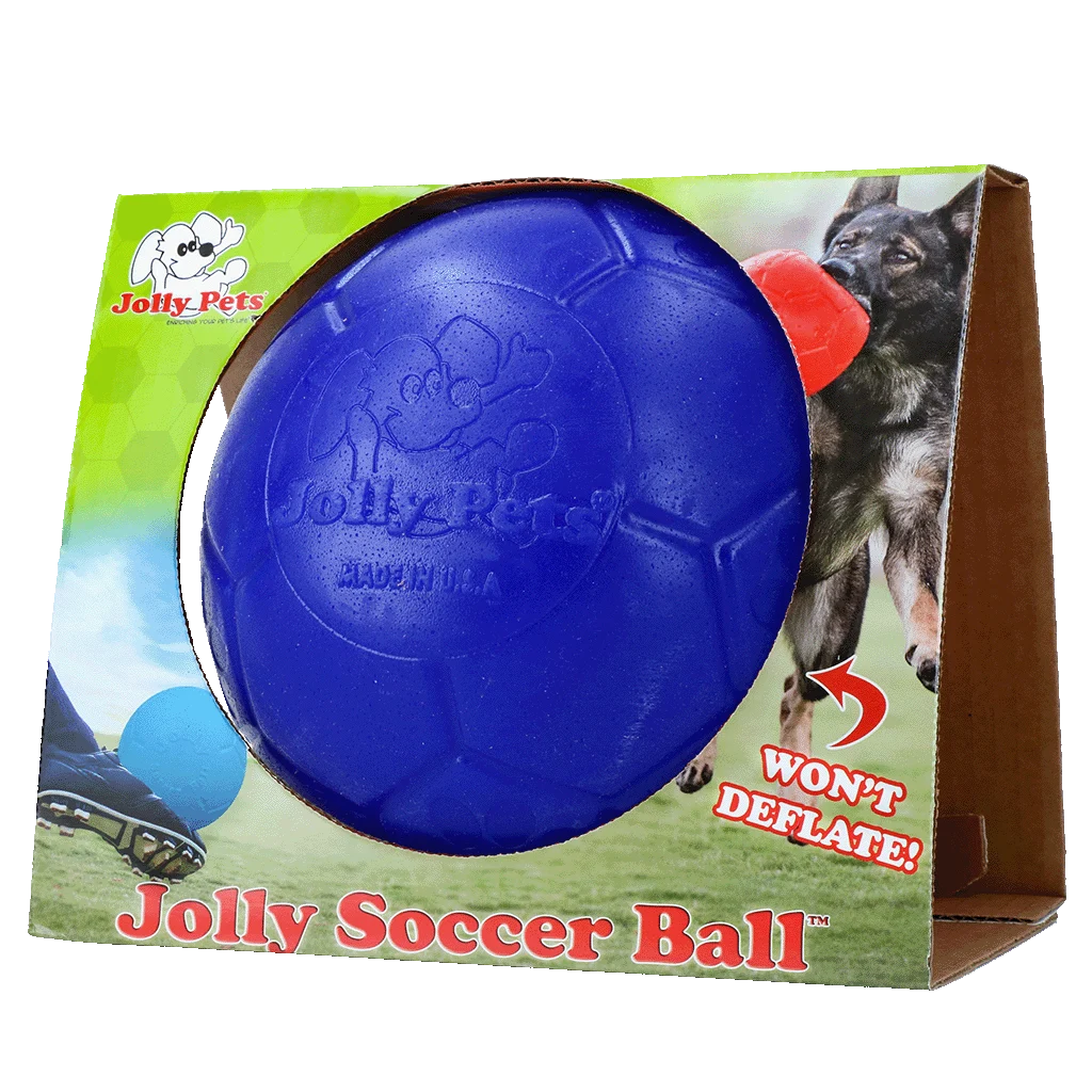 Plovoucí modrý míč pro psy, 20 cm – Jolly Pets Soccer Ball - Obrázek 1
