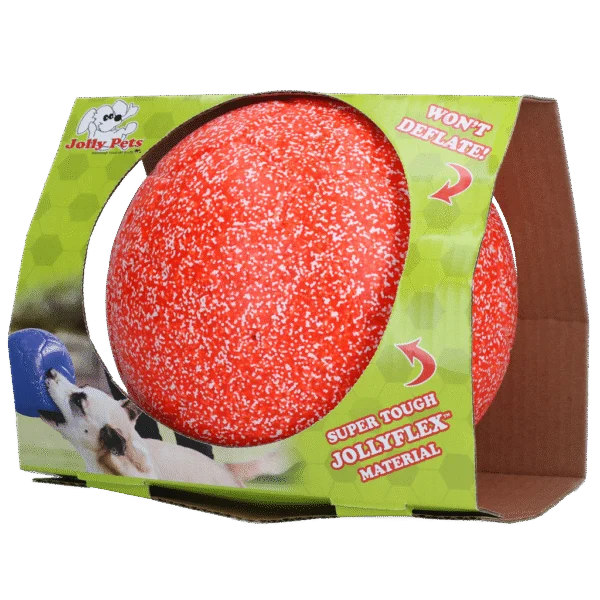 Aportovací míč pro psy, oranžový a bílý, 20 cm – Jolly Pets Jolly Soccer Ball