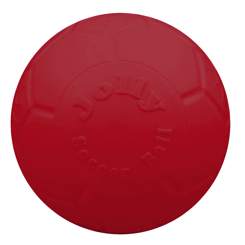 Míč pro psy na aportování, červený, 20 cm – Jolly Pets Jolly Soccer Ball - Obrázek 2