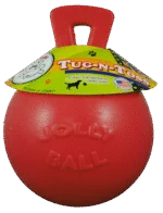 Plovoucí míč pro psy červený M (15 cm) – Jolly Pets Tug-n-Toss