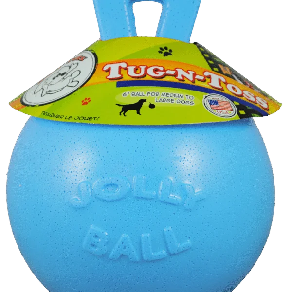 Plovoucí míč pro psy borůvková M (15 cm) – Jolly Pets Tug-n-Toss