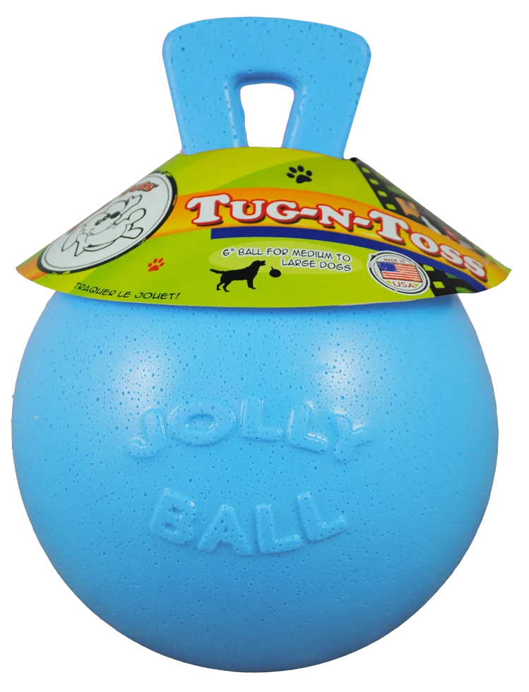 Plovoucí míč pro psy borůvková M (15 cm) – Jolly Pets Tug-n-Toss - Obrázek 1