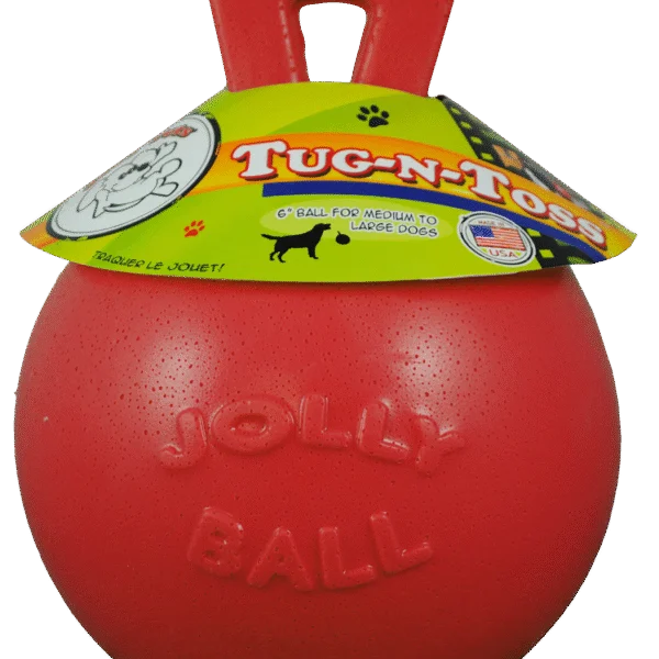 Plovoucí míč pro psy červený L (20 cm) – Jolly Pets Tug-n-Toss