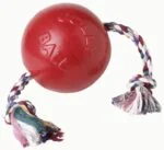 Plovoucí míček pro psy s lanem, červený S (10 cm) – Jolly Pets Romp-n-Roll - Obrázek 4