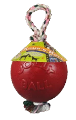 Plovoucí míček pro psy s lanem, červený L (20 cm) – Jolly Pets Romp-n-Roll